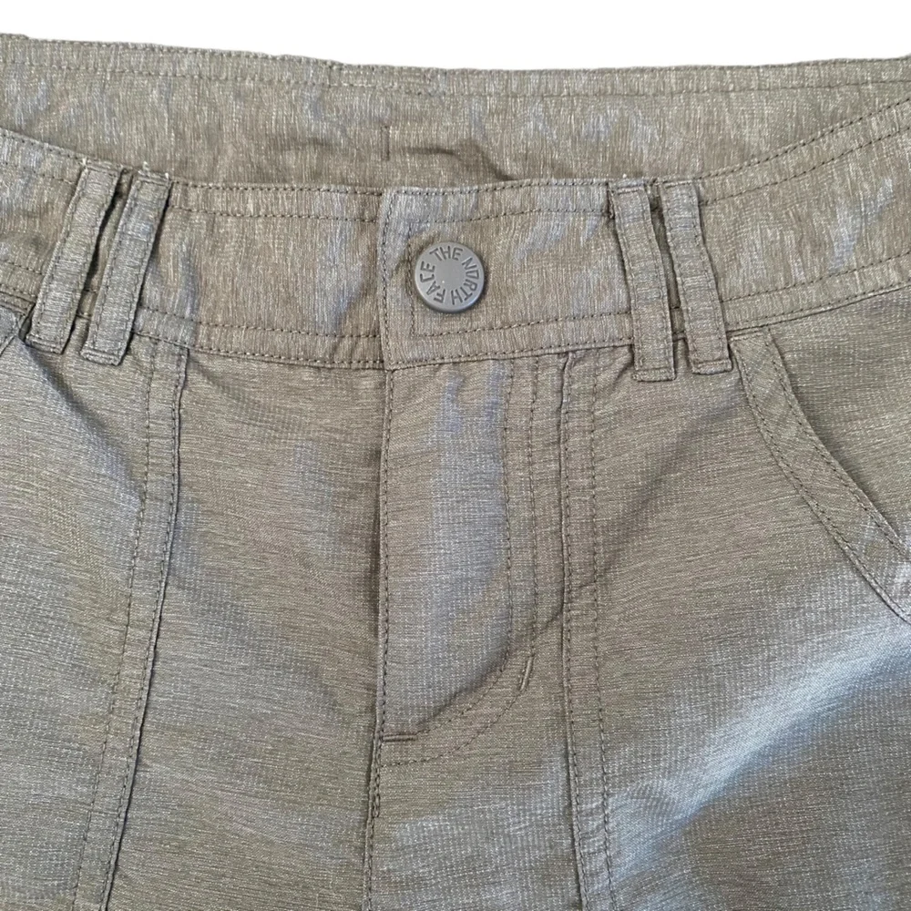 North Face Heather Brown Adjustable Hem Nylon Blend Shorts 4 - Picture 3 of 16